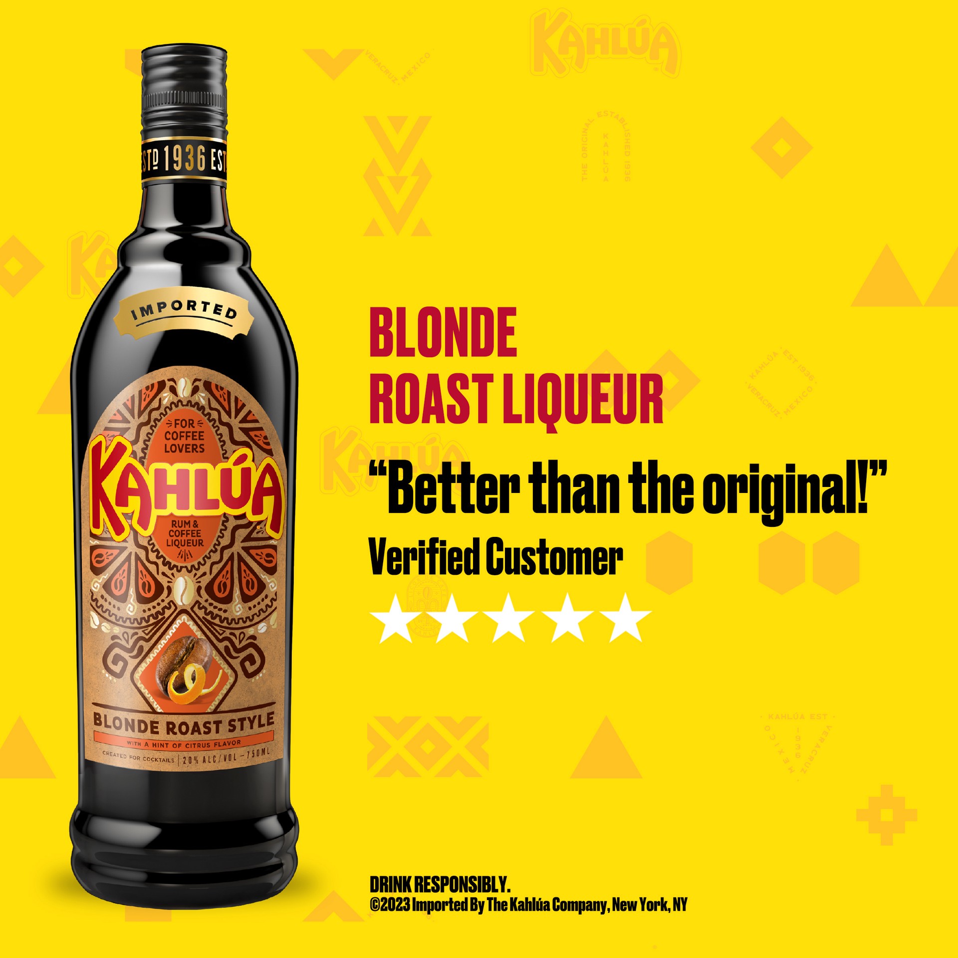 slide 10 of 10, Kahlua Blonde Roast Style Rum & Coffee Liqueur 750 ml, 750 ml