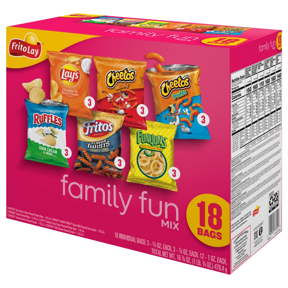 slide 3 of 4, Frito-Lay Snacks Variety Packs Variety 16.875 Oz, 18 Count, 18 ct
