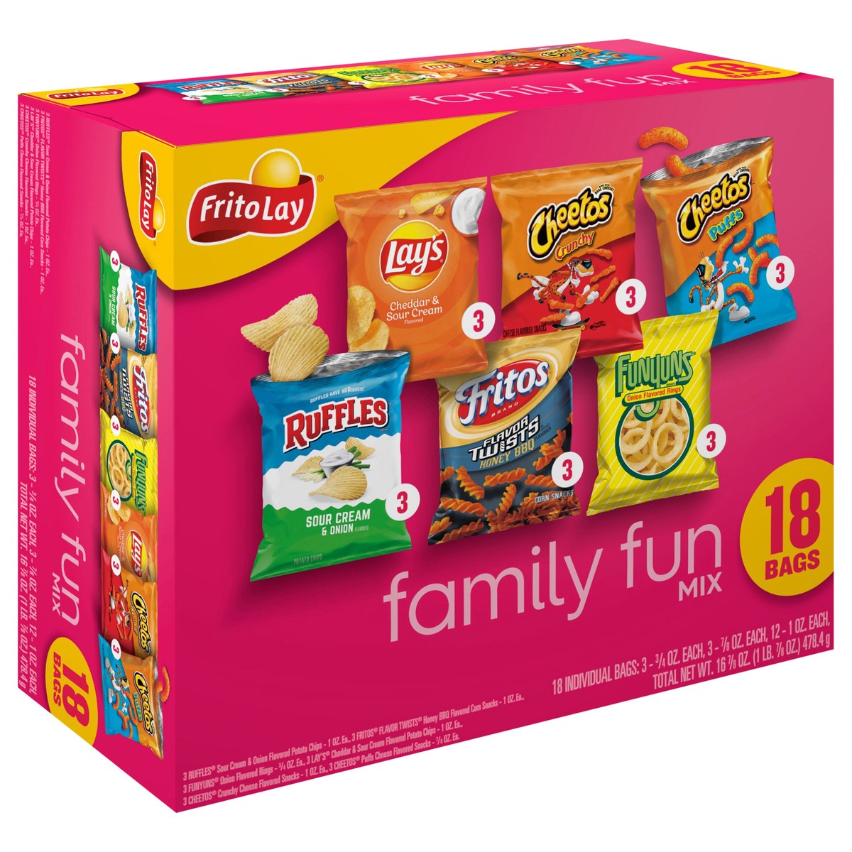 slide 2 of 4, Frito-Lay Snacks Variety Packs Variety 16.875 Oz, 18 Count, 18 ct
