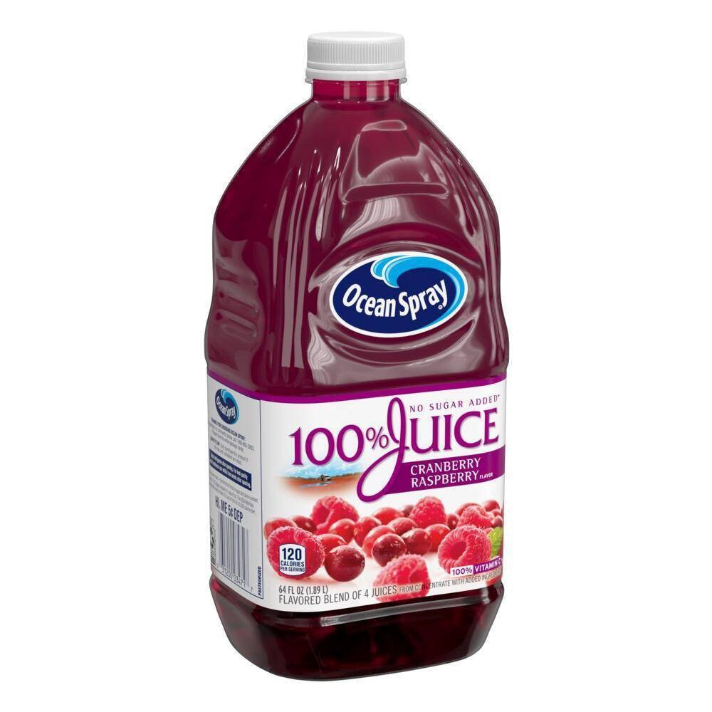 slide 2 of 4, Ocean Spray Cranberry Raspberry Flavor 100% Juice 64 oz, 64 oz