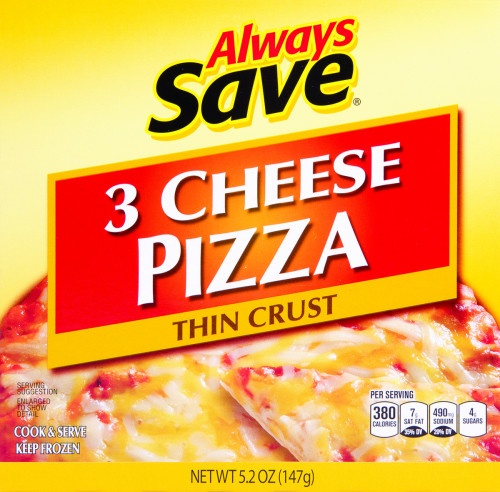 slide 1 of 1, Always Save 3 Cheese Pizza Thin Crust, 5.2 oz