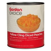 slide 1 of 1, GFS Diced Yellow Cling Peaches, 105 oz