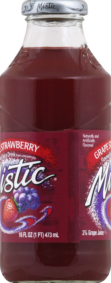 slide 2 of 4, Mistic Juice Drink, Grape Strawberry - 16 fl oz, 16 fl oz