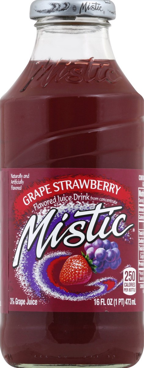 slide 3 of 4, Mistic Juice Drink, Grape Strawberry - 16 fl oz, 16 fl oz