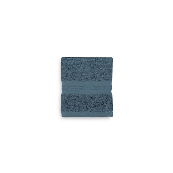 slide 1 of 15, Wamsutta Icon PimaCott Washcloth - Steel Blue, 1 ct