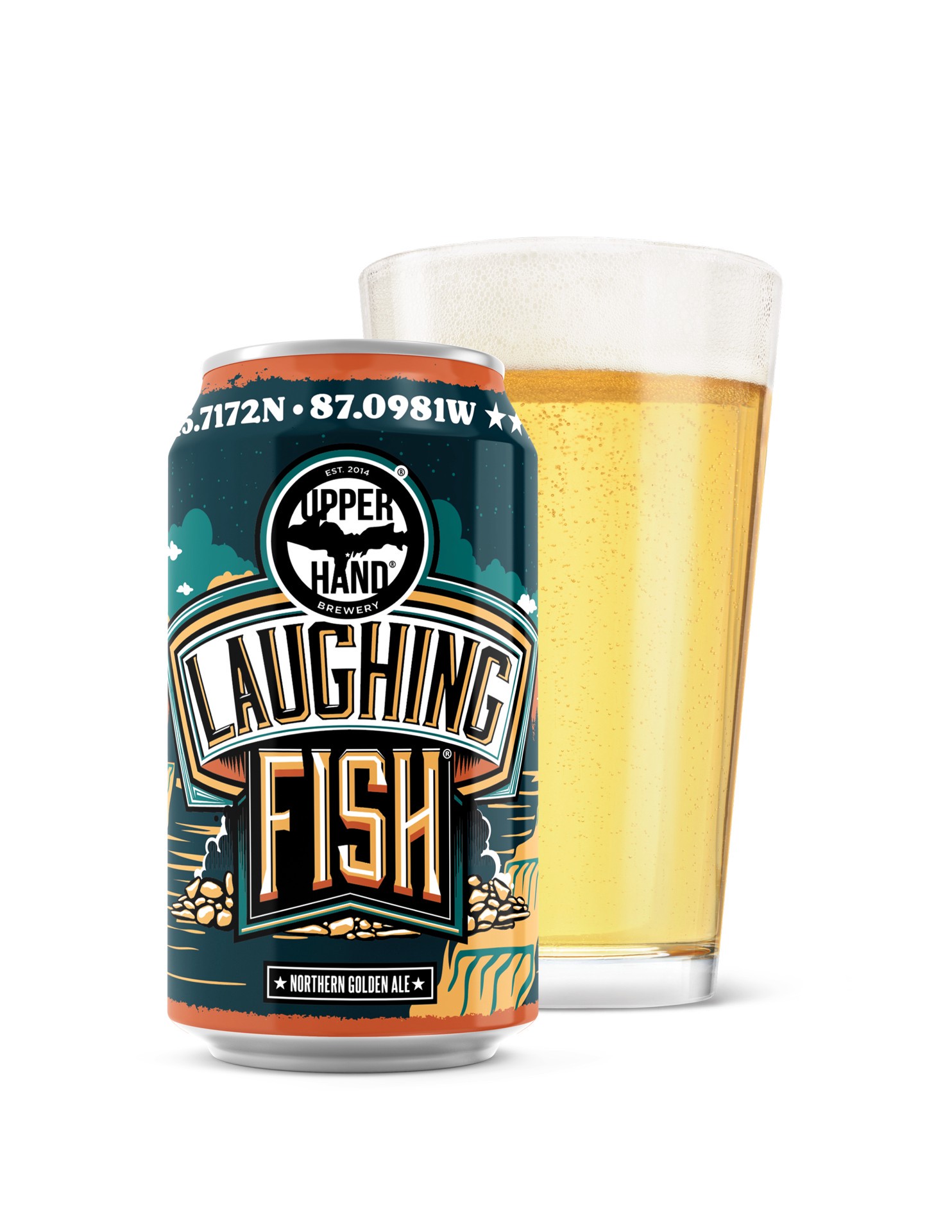 slide 4 of 4, Upper Hand Laughing Fish Golden Ale Beer, 6 Pack, 12 fl oz Cans, 6 ct