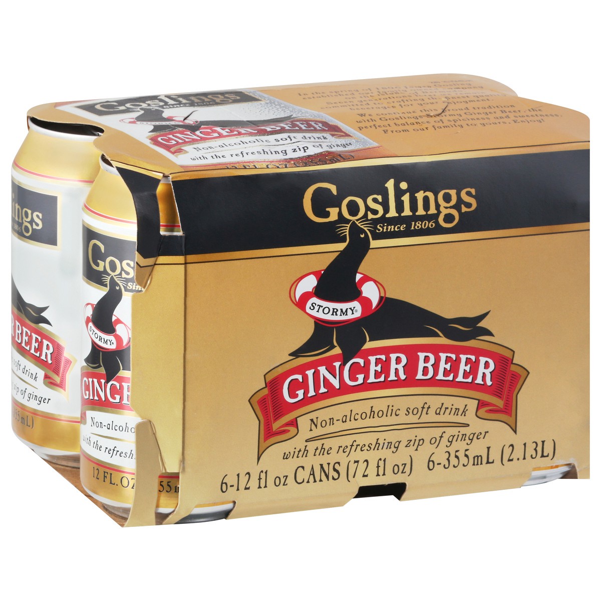 slide 4 of 9, Gosling's Stormy Ginger Beer - 6 ct, 6 ct; 12 oz