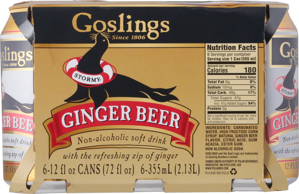 slide 5 of 9, Gosling's Stormy Ginger Beer - 6 ct, 6 ct; 12 oz