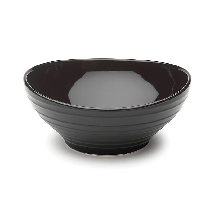 slide 1 of 1, Mikasa Swirl Fruit Bowl - Black, 1 ct