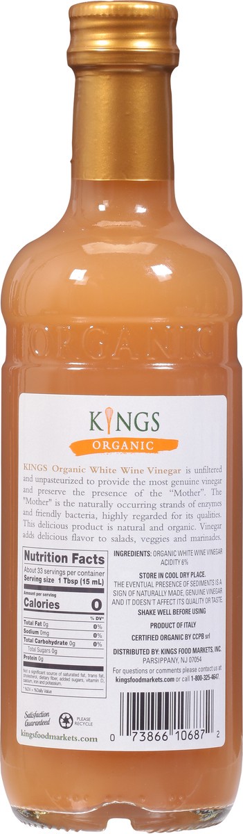 slide 6 of 11, Kings Organic Organic White Wine Vinegar 16.9 fl oz, 16.9 fl oz