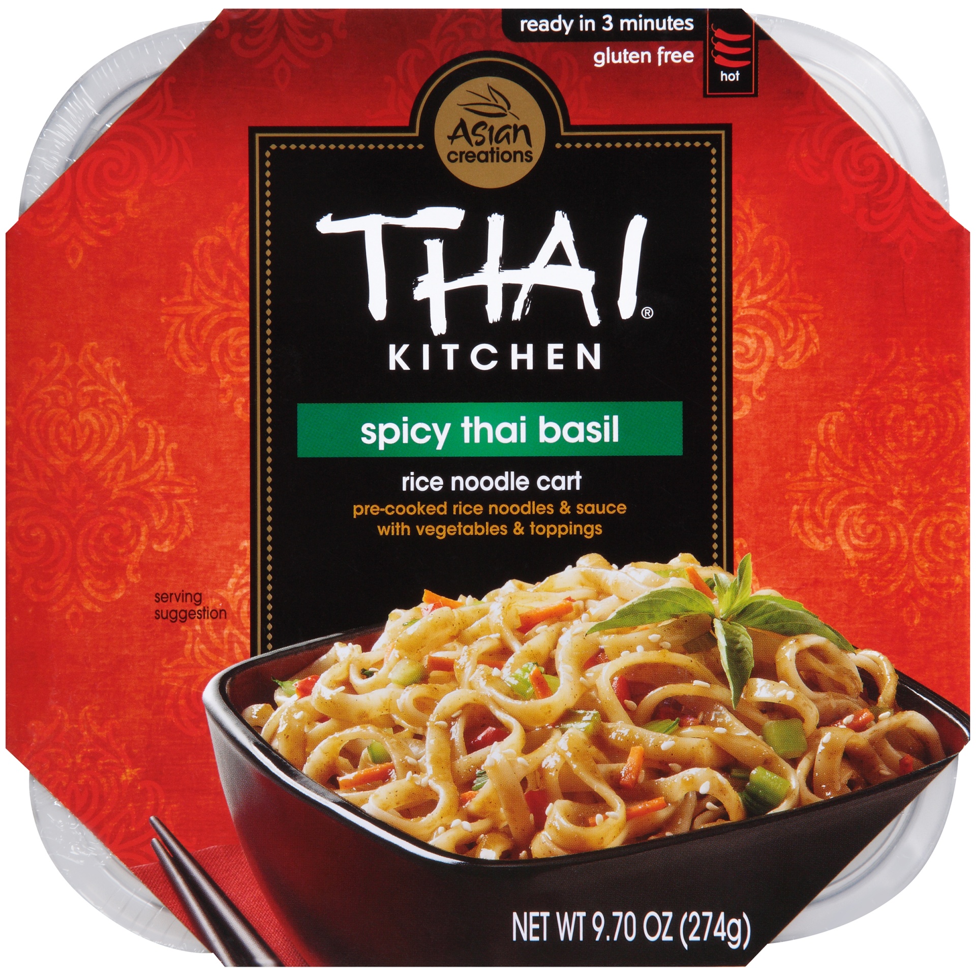 slide 1 of 2, Thai Kitchen Spicy Thai Basil Rice Noodle Cart, 9.7 oz