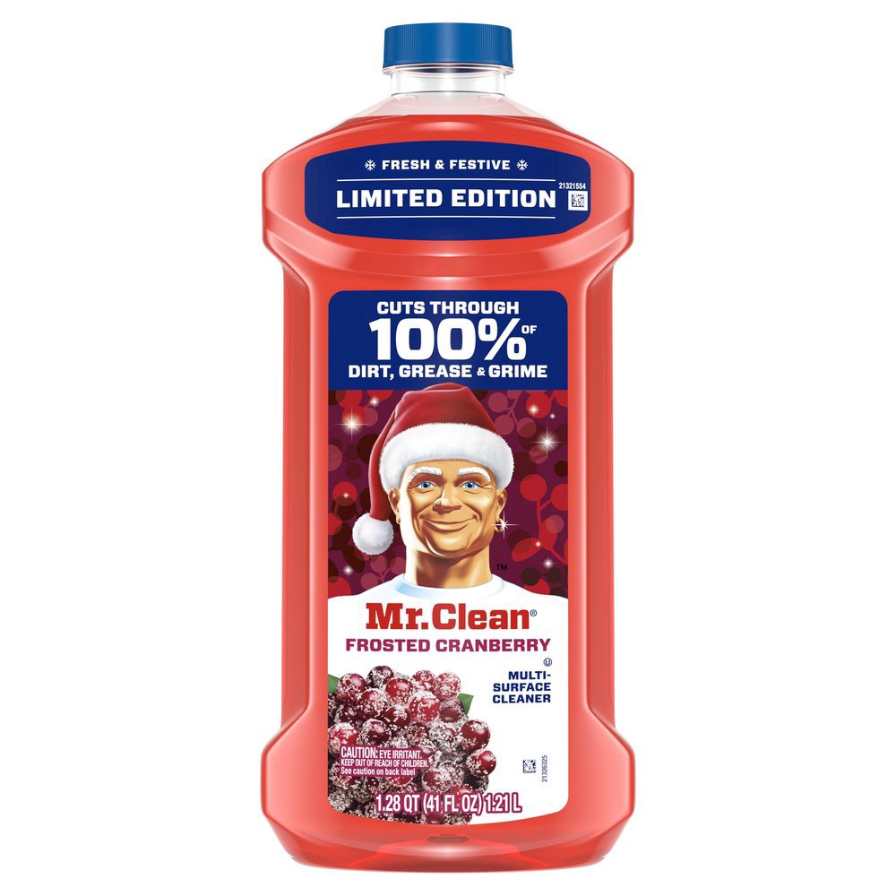 slide 1 of 1, Mr. Clean Multi Surface Cleaner - Frosted Cranberry, 41 oz