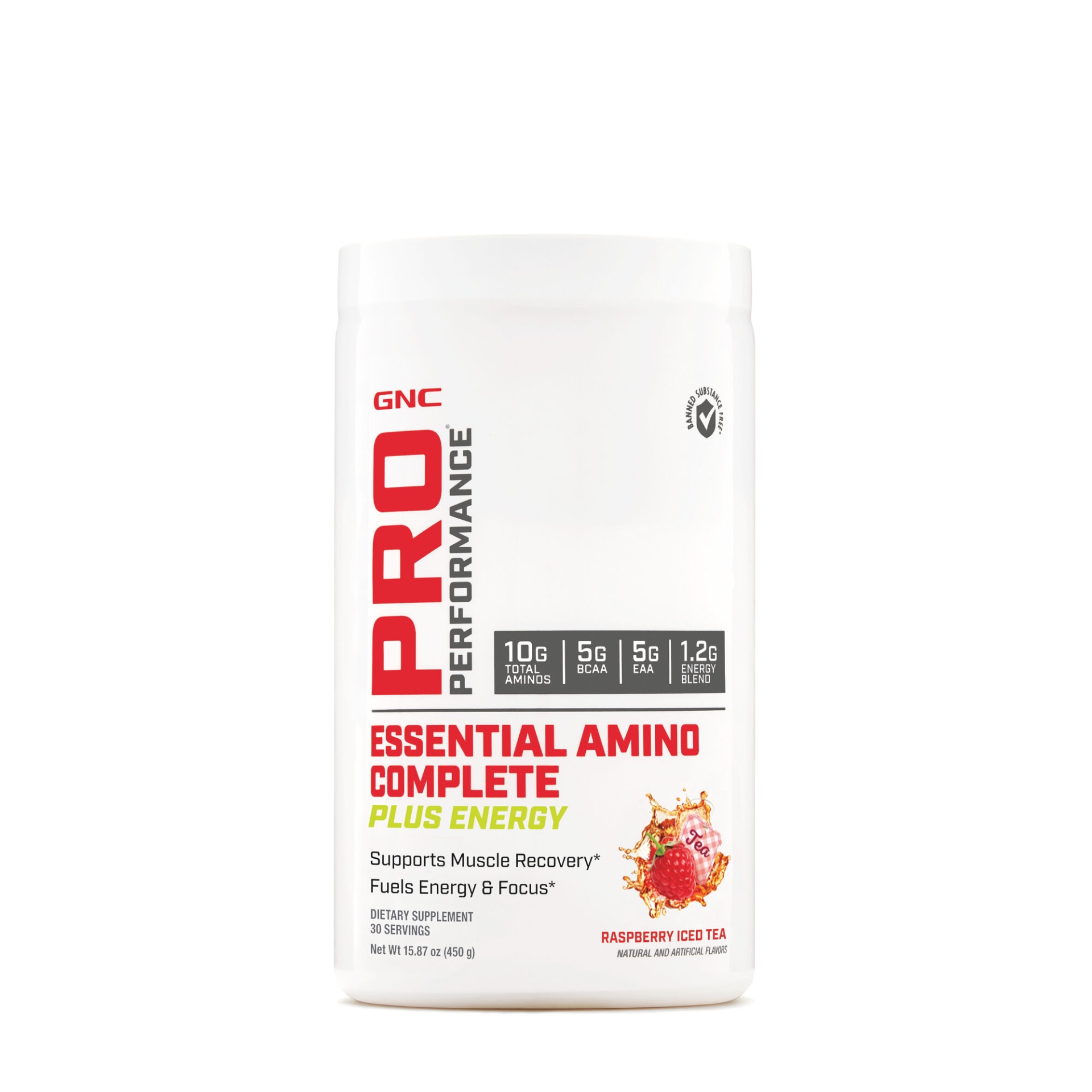 slide 1 of 1, GNC Pro Performance Essential Amino Complete Plus Energy - Raspberry Iced Tea, 15.9 oz