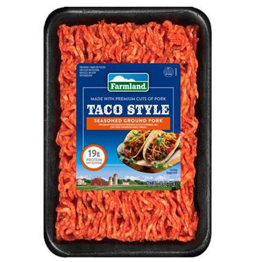 slide 1 of 1, Farmland Taco Style Seasoned Ground Pork, 16 oz