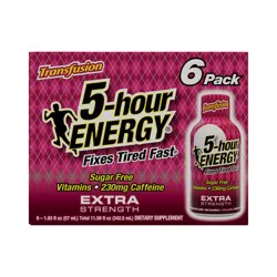 5-hour ENERGY, Extra Strength, Transfusion, 6 Pack, 1.93 oz.