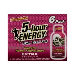 5-hour ENERGY, Extra Strength, Transfusion, 6 Pack, 1.93 oz.