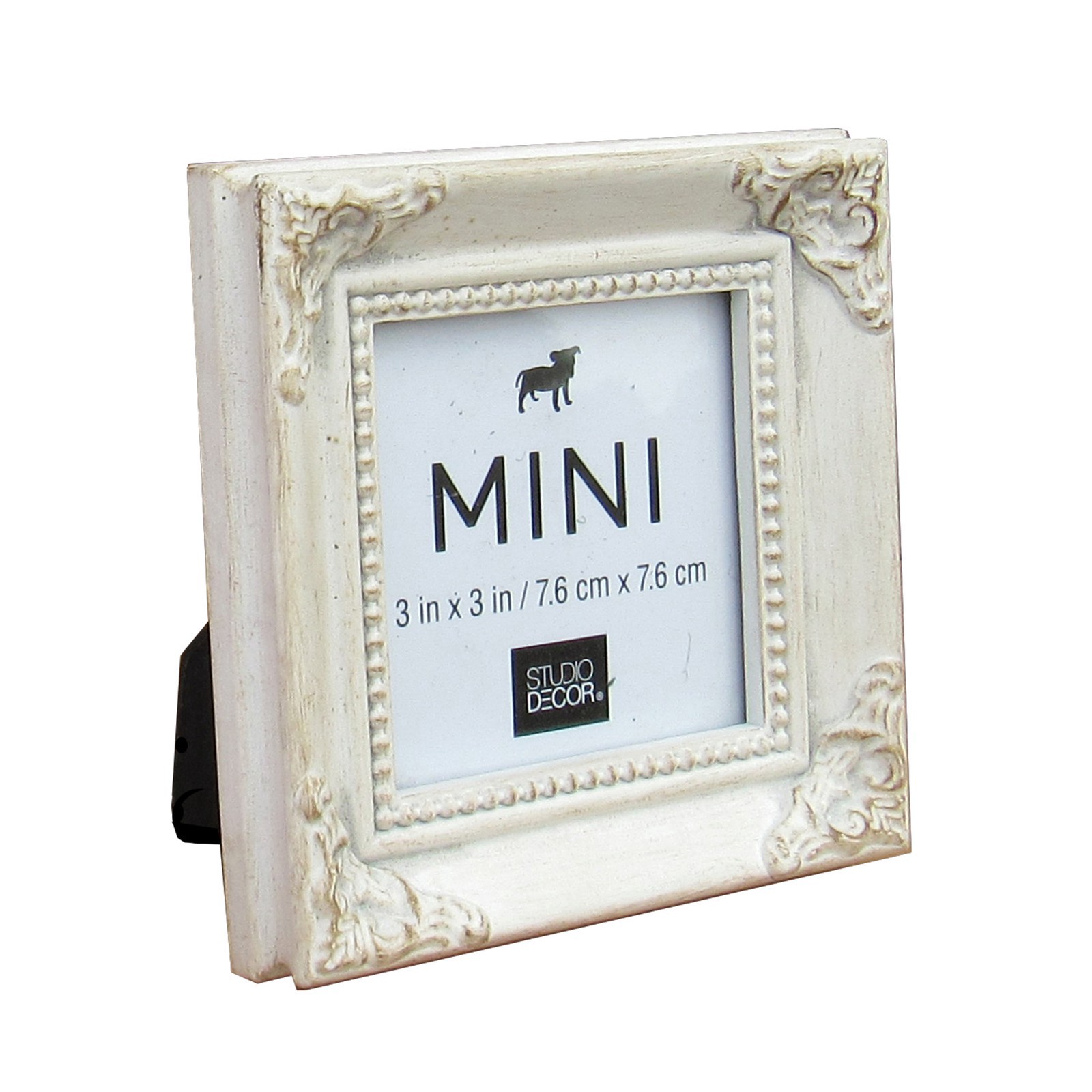 slide 2 of 4, White Leaf Corner Accents Mini Frame By Studio Decor, 3 in x 3 in