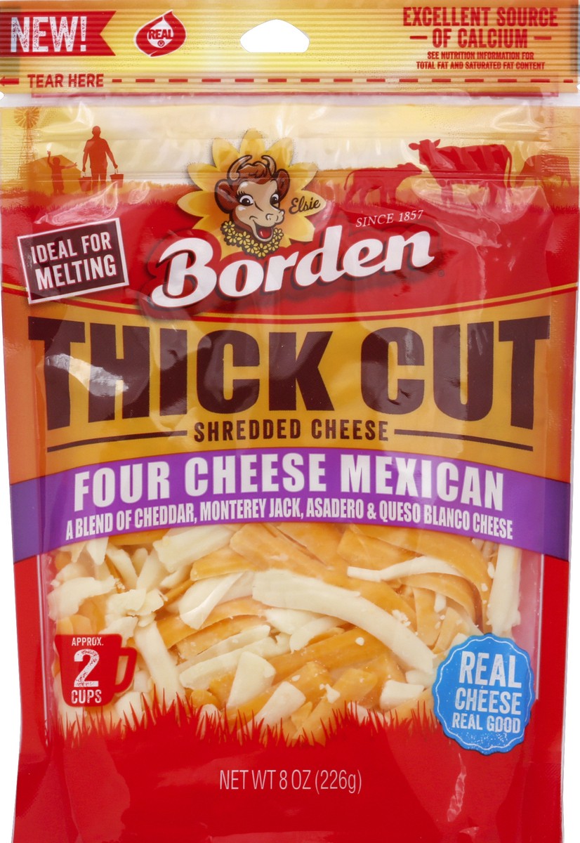 slide 2 of 2, Borden Thick Four Cheese, 8 oz