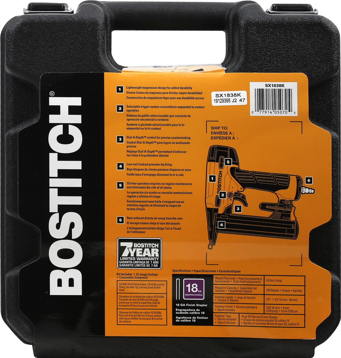 slide 5 of 10, BOSTITCH Finish Stapler Kit 1 ea, 1 ct