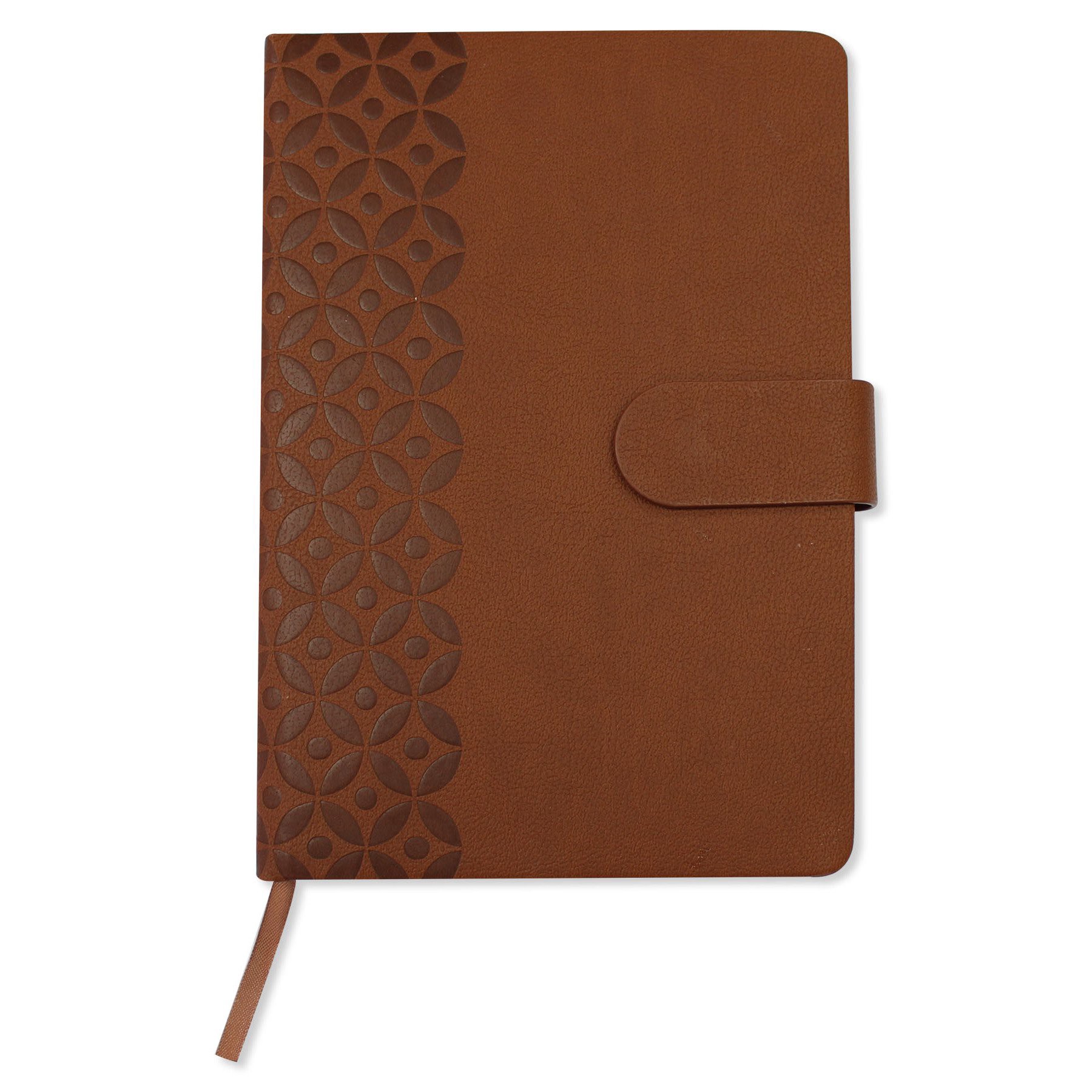 slide 1 of 1, U Style Leatherette Debossed Journal - Brown, 1 ct