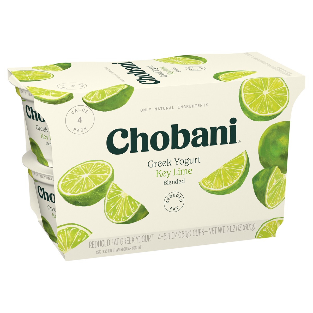 slide 2 of 9, Chobani Low-Fat Greek Yogurt Key Lime Blended 4-pack, 5.3 oz