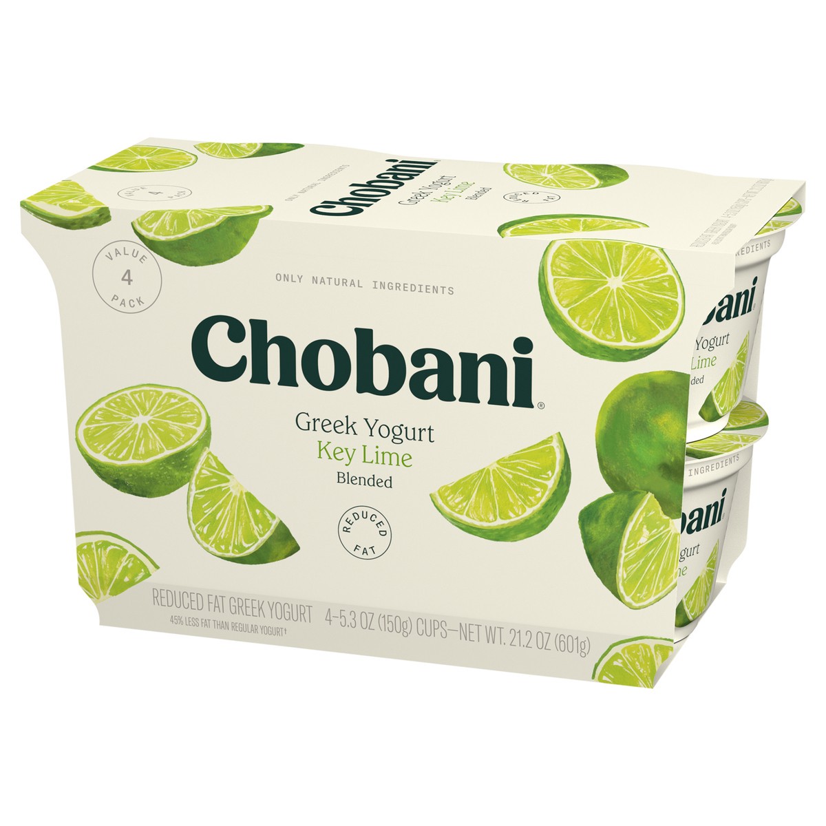 slide 3 of 9, Chobani Low-Fat Greek Yogurt Key Lime Blended 4-pack, 5.3 oz