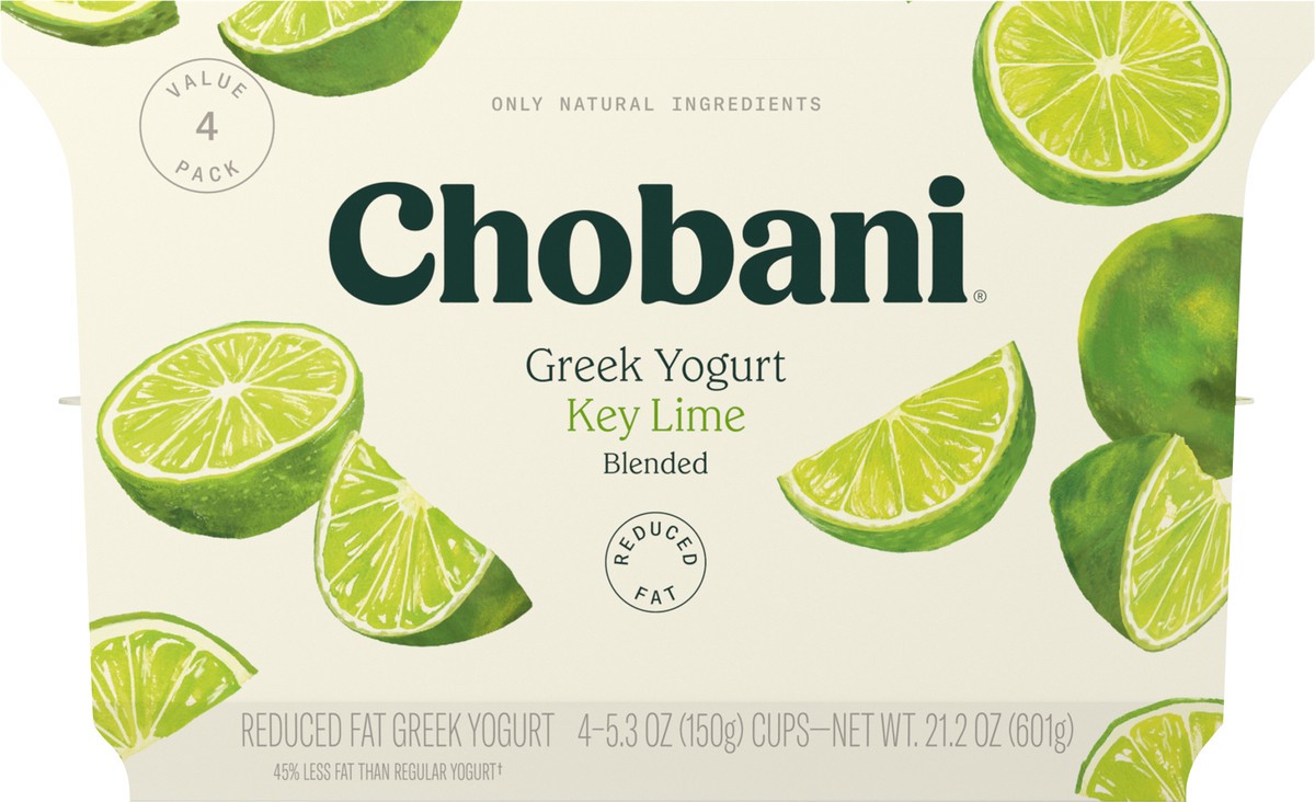 slide 6 of 9, Chobani Low-Fat Greek Yogurt Key Lime Blended 4-pack, 5.3 oz
