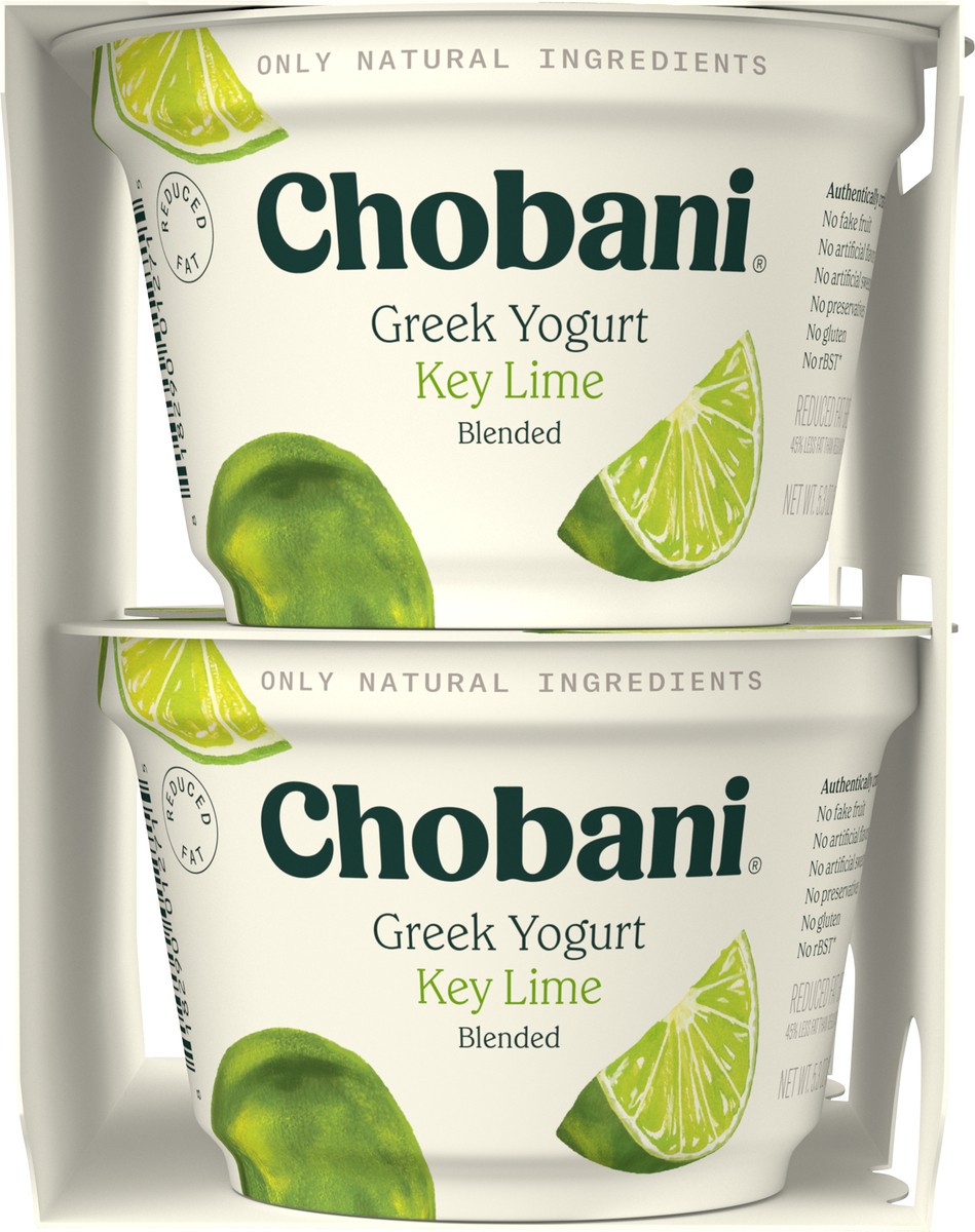 slide 7 of 9, Chobani Low-Fat Greek Yogurt Key Lime Blended 4-pack, 5.3 oz
