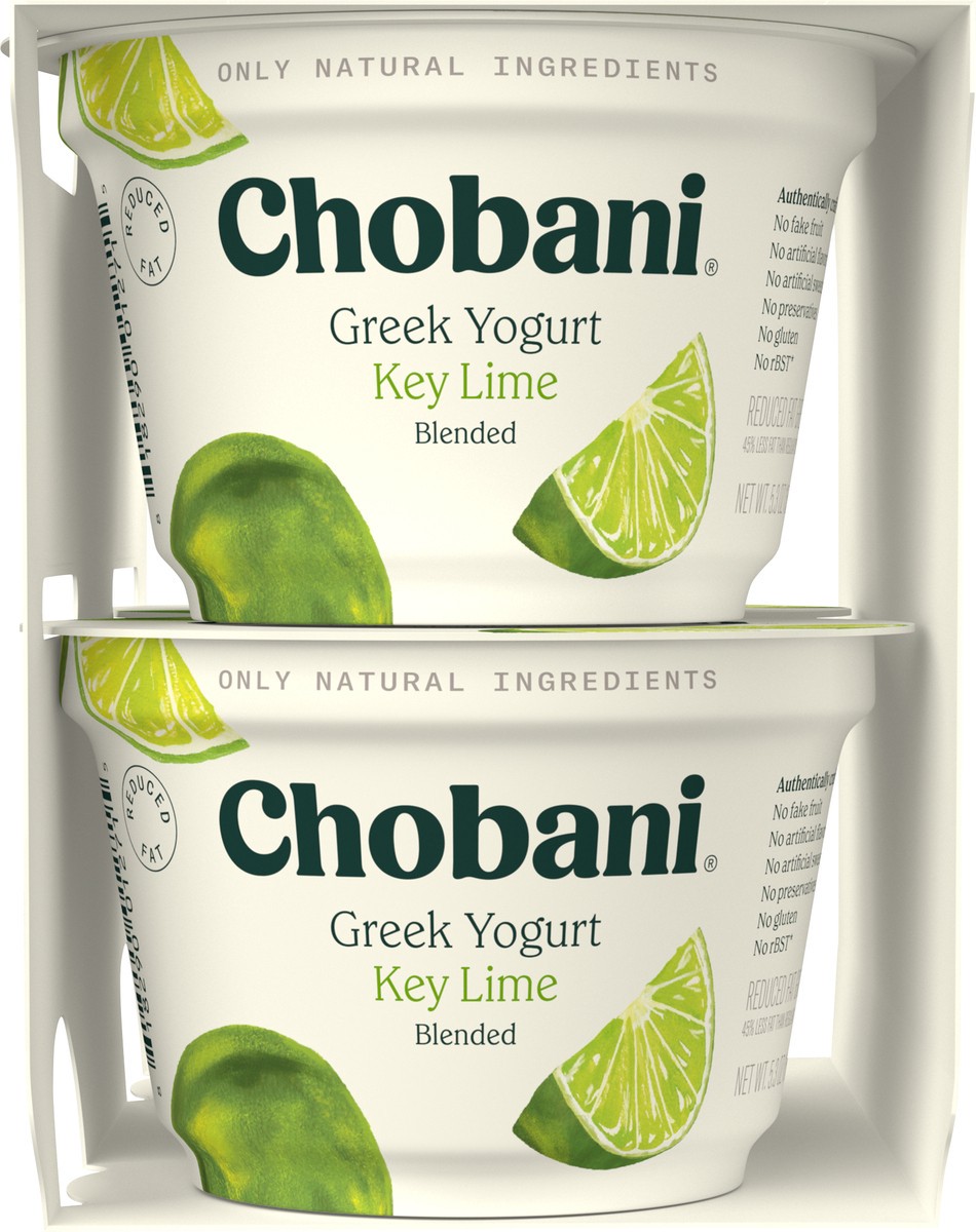 slide 8 of 9, Chobani Low-Fat Greek Yogurt Key Lime Blended 4-pack, 5.3 oz
