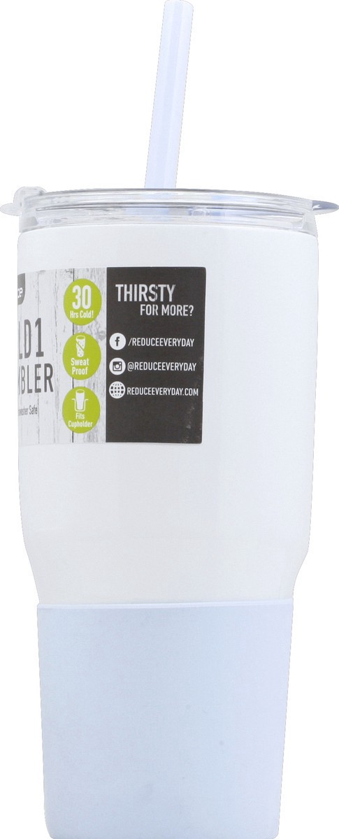 slide 5 of 7, Reduce Cold-1 Tumbler White, 34 oz