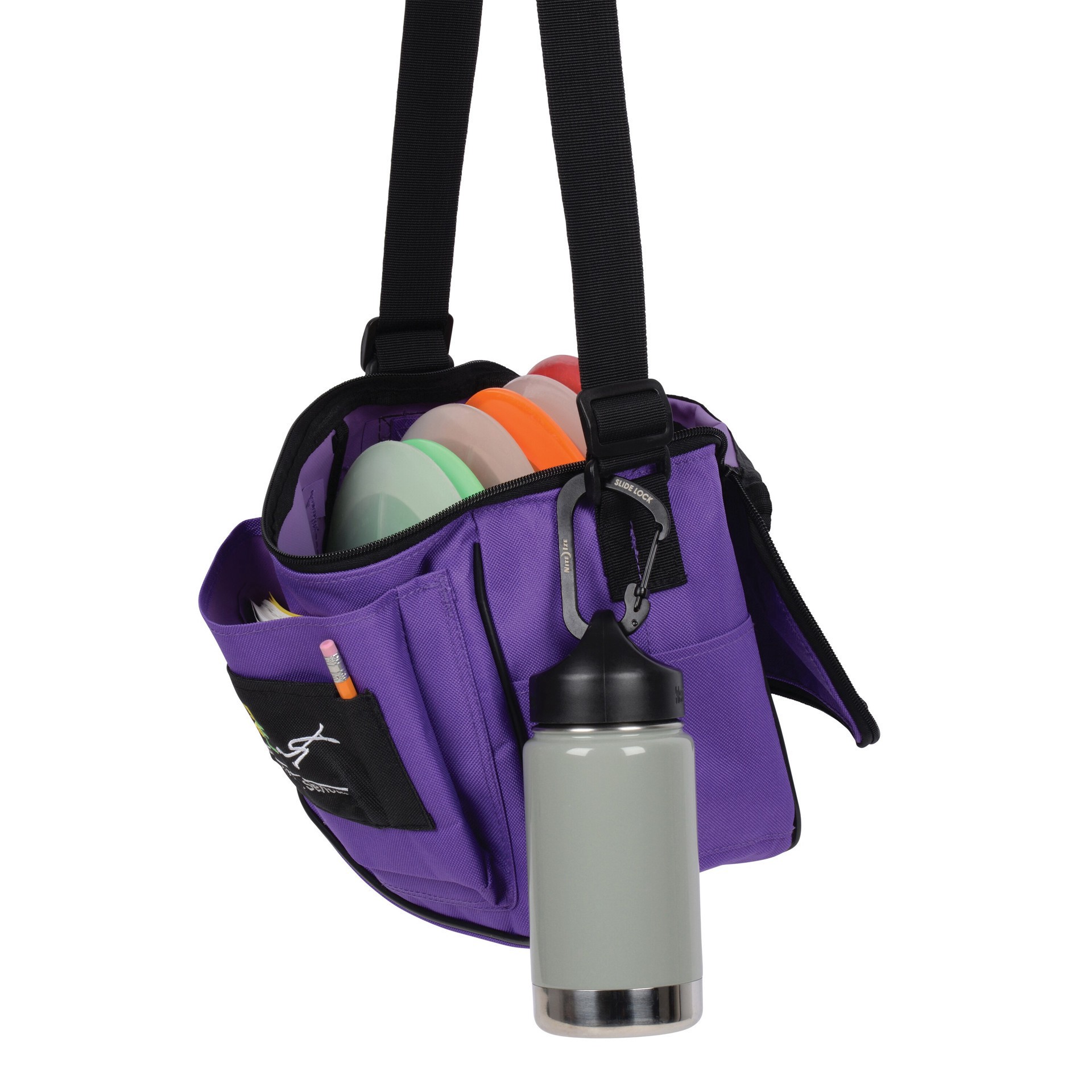 slide 2 of 4, Nite Ize Black Stainless Steel D-shaped Locking Carabiner with Slide-to-Lock Feature, 75 lbs Weight Rating, 75 lb