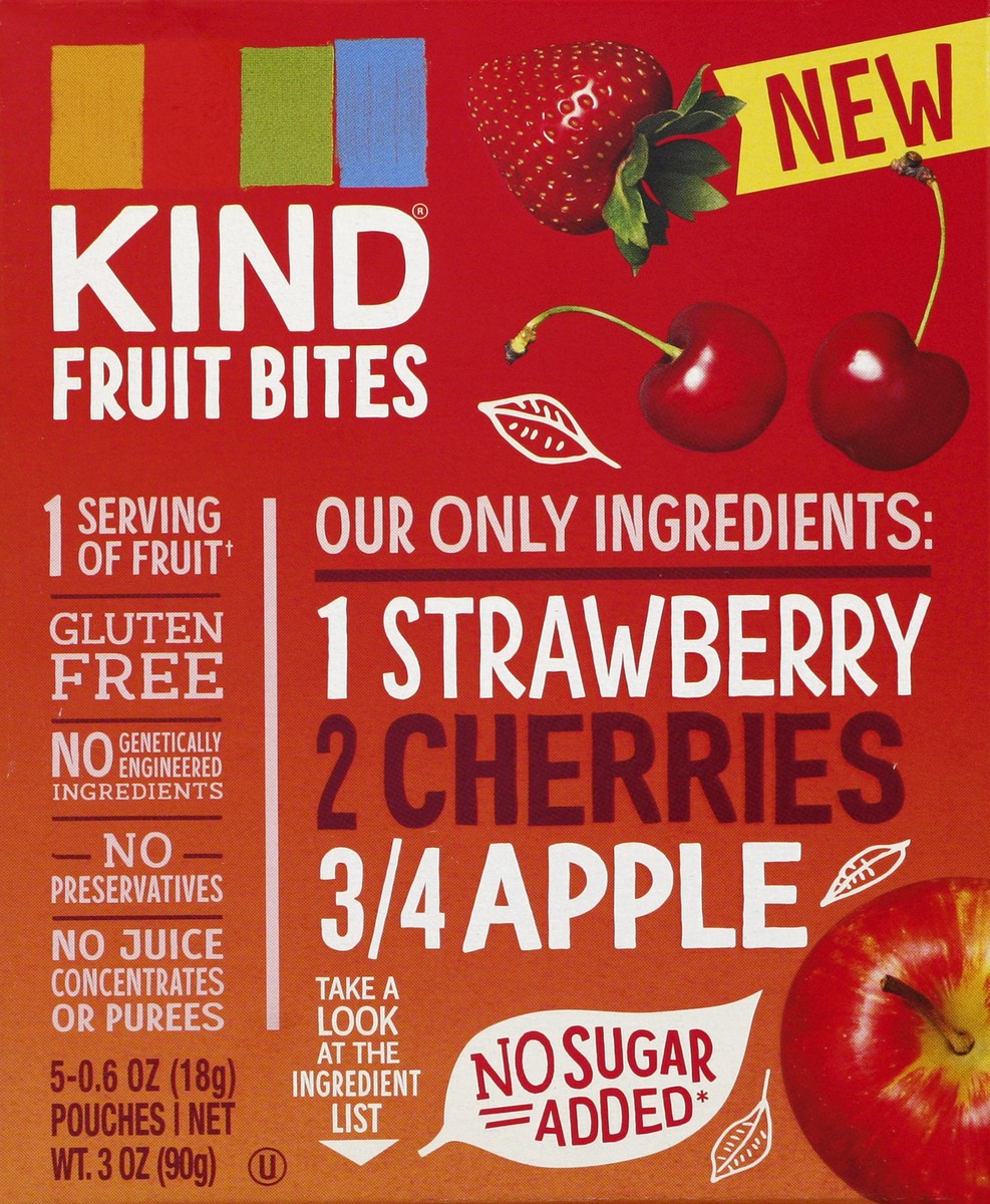 slide 4 of 5, KIND Strawberry Cherries Apple Fruit Bites, 5 ct; 0.6 oz