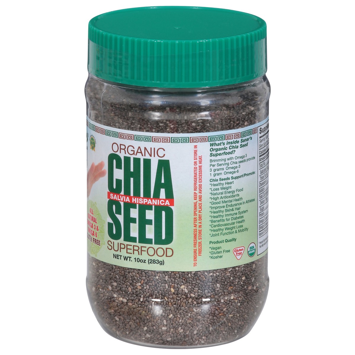 slide 2 of 9, Sanar Naturals Superfood Organic Chia Seeds 10 oz, 10 oz