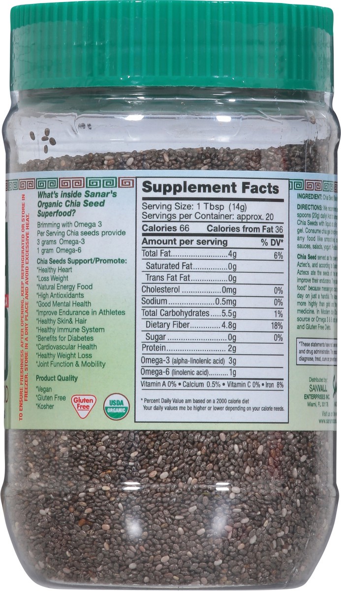 slide 6 of 9, Sanar Naturals Superfood Organic Chia Seeds 10 oz, 10 oz