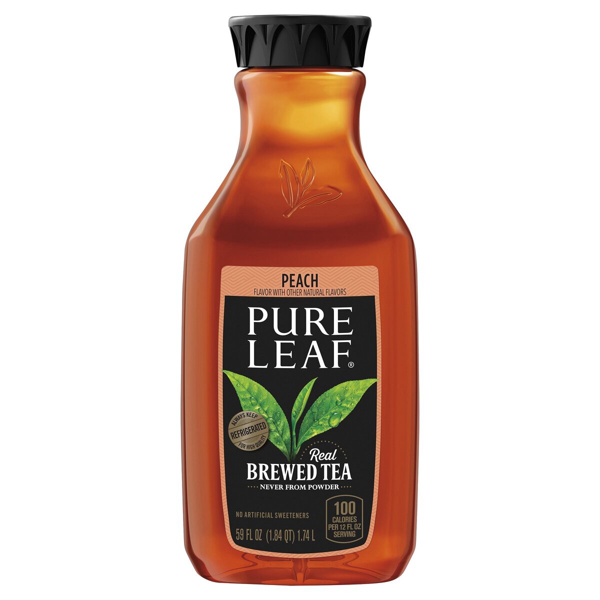 slide 2 of 7, Pure Leaf Real Brewed Tea Peach Flavor 59 Fl Oz Bottle, 59 oz