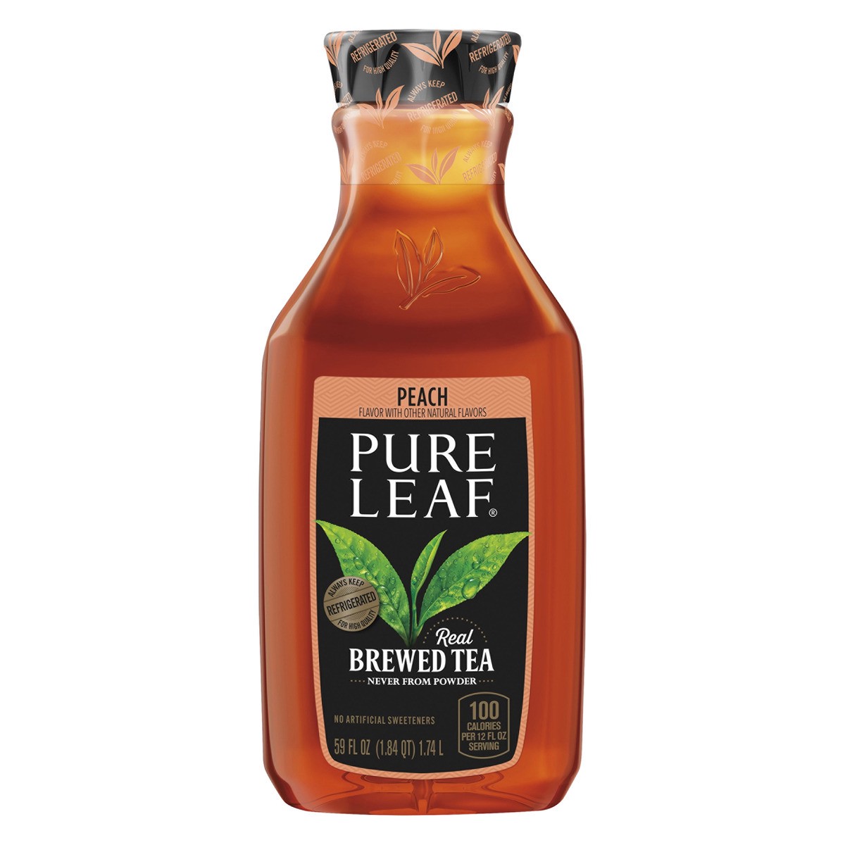 slide 1 of 7, Pure Leaf Real Brewed Tea Peach Flavor 59 Fl Oz Bottle, 59 oz