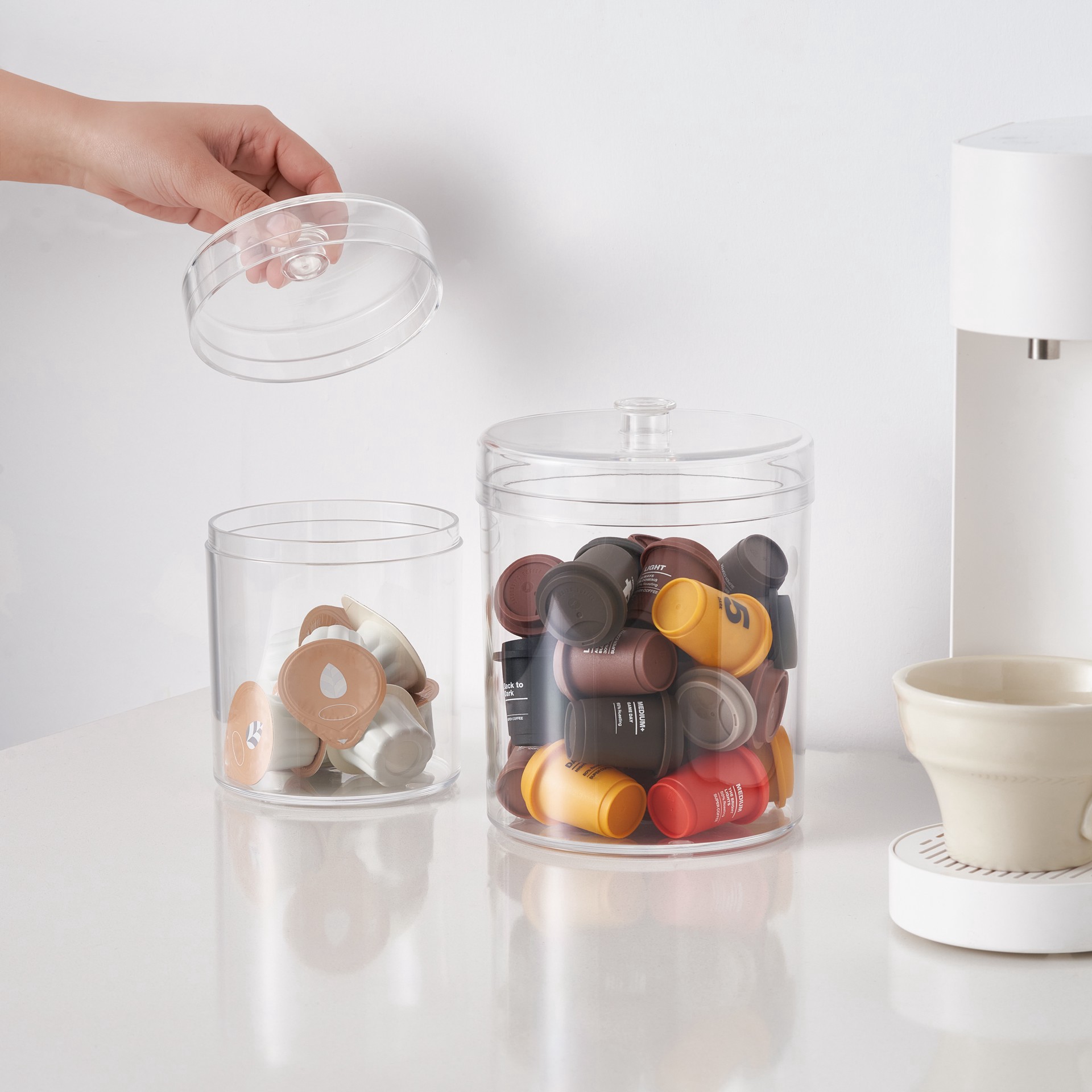 slide 2 of 5, 30oz. Clear Plastic Storage Jar By Simply Tidy, 30 oz