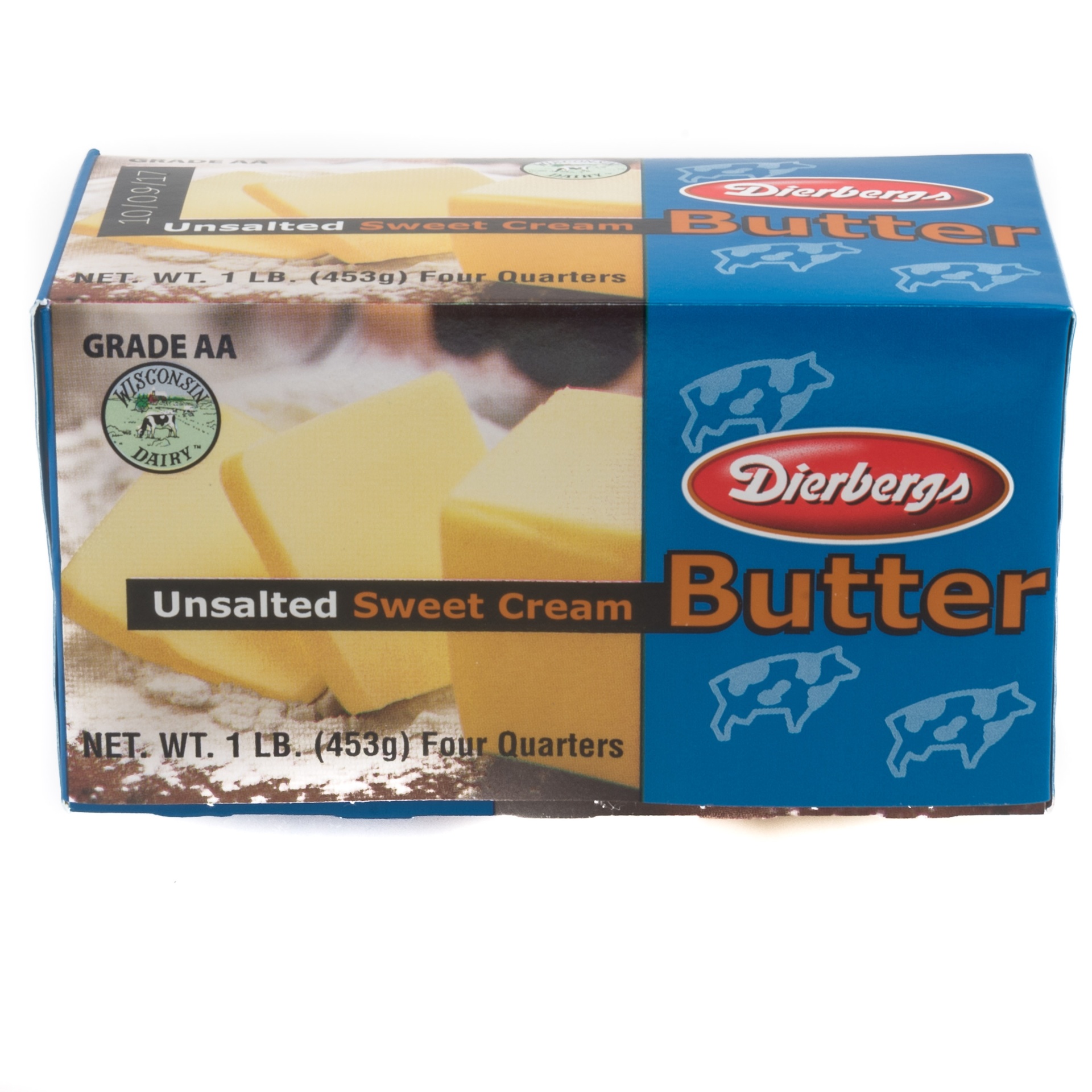 slide 1 of 1, Dierbergs Unsalted Butter Quarter, 16 oz