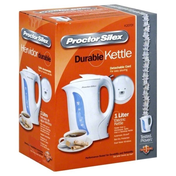 slide 1 of 4, Proctor Silex Electric Kettle - White, 1 liter