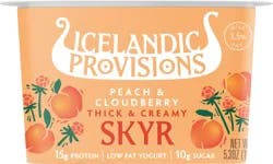 Icelandic Provisions Peach & Cloudberry Thick & Creamy Low Fat Skyr 5.3 oz