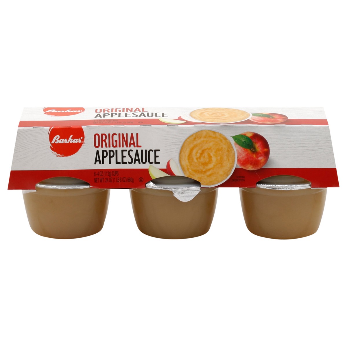 slide 1 of 13, Bashas Applesauce Regular Cups - 24 oz, 24 oz