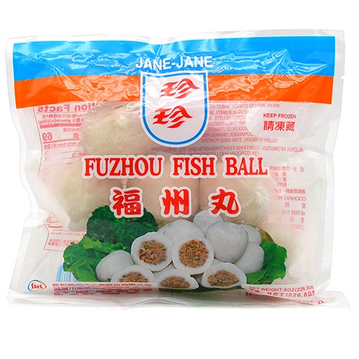 slide 1 of 1, Jane Jane Frozen Fuzhou Fish Ball, 8 oz