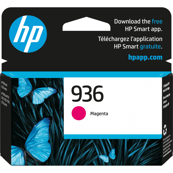 slide 1 of 9, Hp 936 Magenta Original Ink Cartridge, 4S6V0Ln, 1 ct