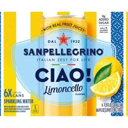 Sanpellegrino Ciao Limoncello Sparkling Water 6 pk Cans