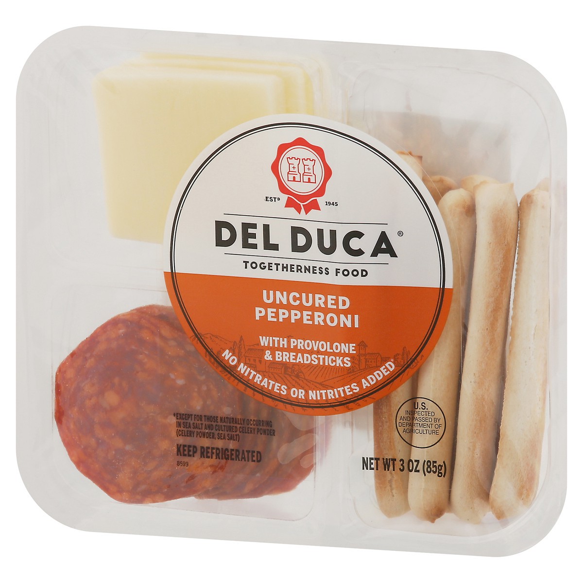 slide 5 of 9, Del Duca Pepperoni with Provolone & Breadsticks 3 oz, 3 oz