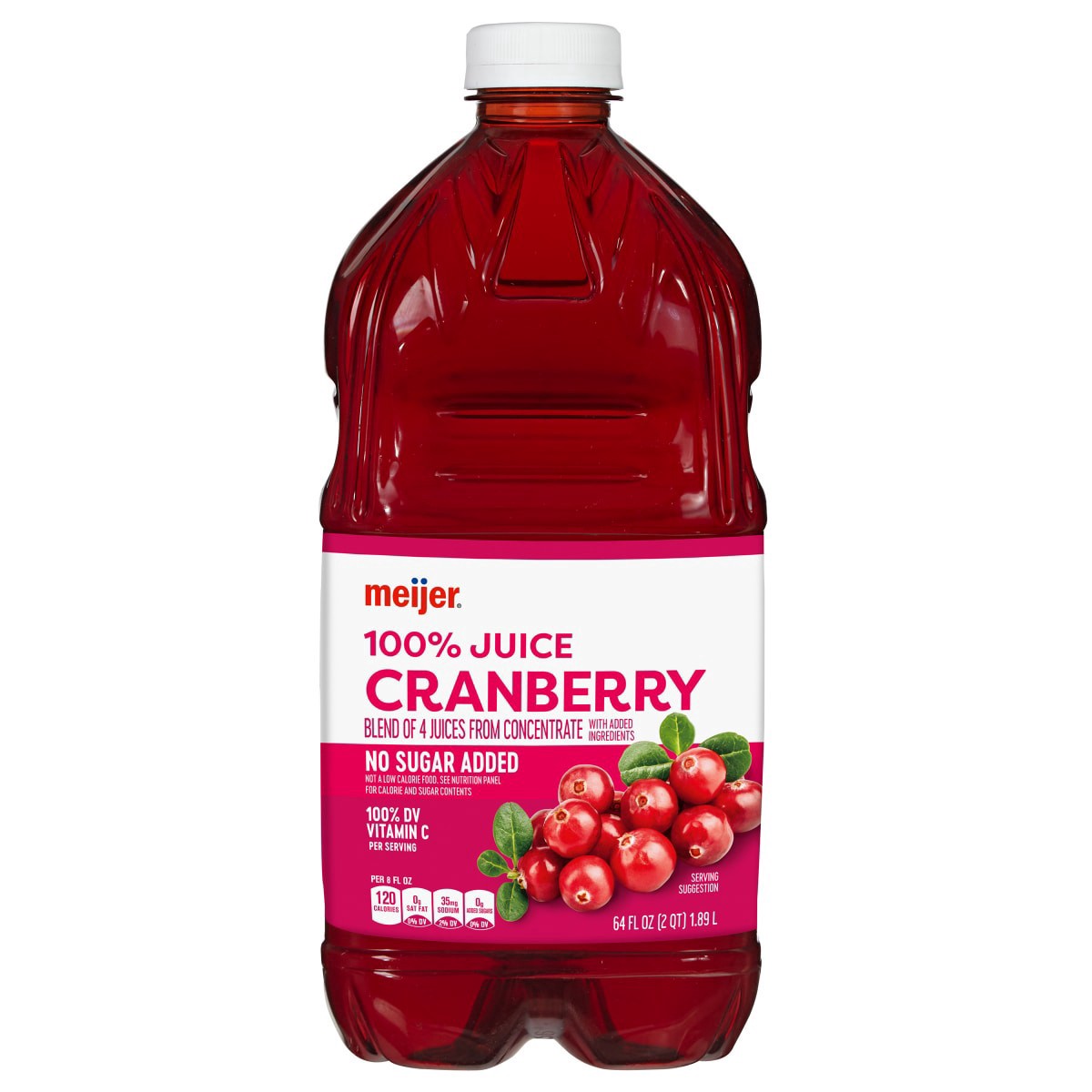 slide 1 of 9, Meijer 100% Juice Cranberry Raspberry- 64 oz, 64 oz