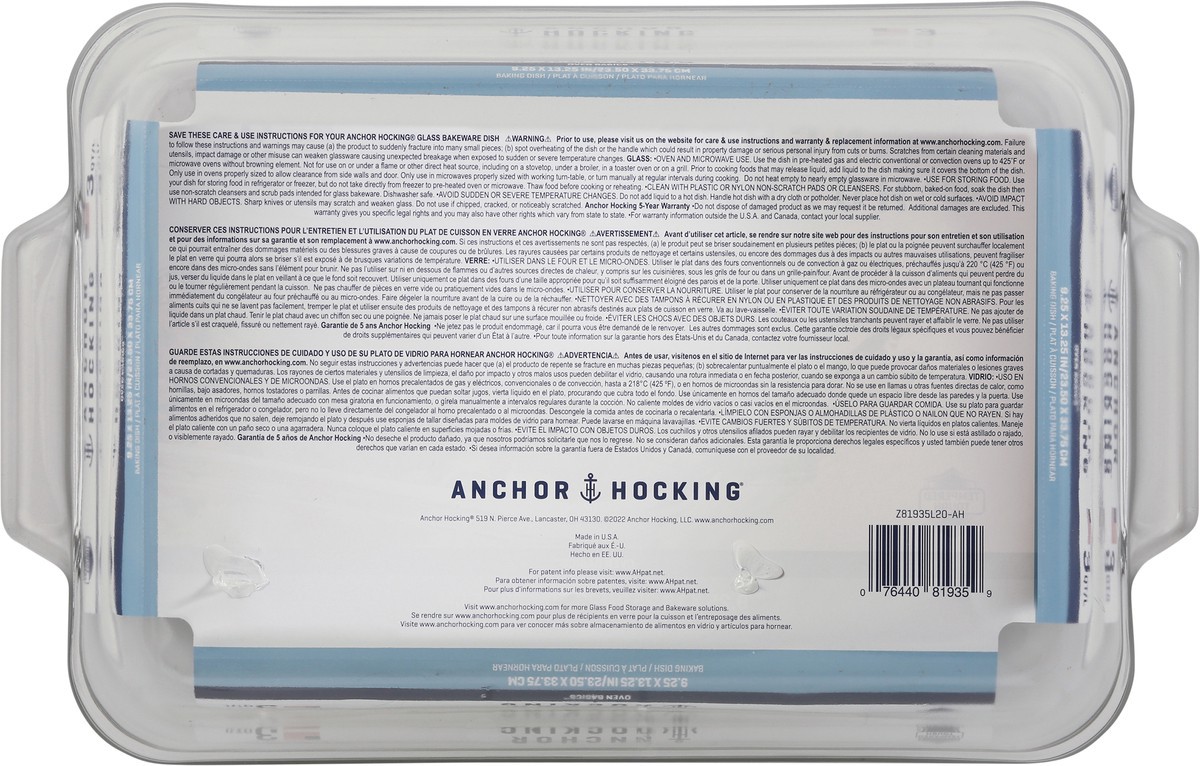 slide 3 of 11, Anchor Hocking 3 Quart Baking Dish 1 ea, 1 ct