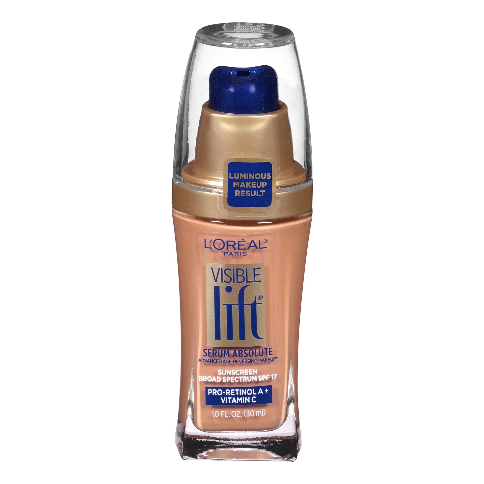 slide 1 of 1, L'Oréal Visible Lift Serum Absolute Advanced Age-Reversing Makeup, 155 Honey Beige, 1 fl oz