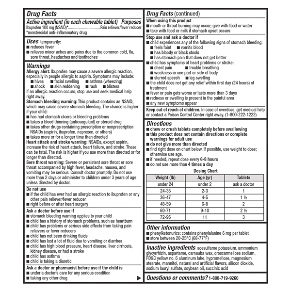 slide 20 of 29, Meijer Children’s Ibuprofen Tablets, Pain Reliever and Fever Reducer, 100 mg, 24 ct