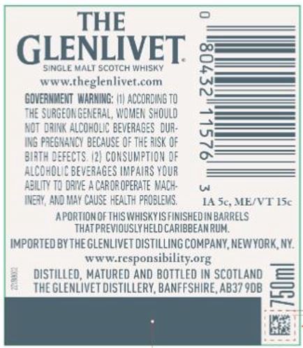 slide 7 of 9, The Glenlivet Caribbean Reserve Single Malt Scotch Whisky, 750 mL Bottle, 40% ABV, 750 ml